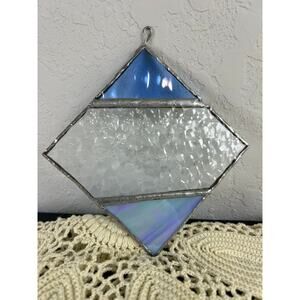 Square Stained Glass Mosaic Tile- Hanger- 4x4"- window decor- whimsigoth